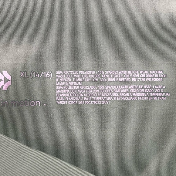 All In Motion Girls High Rise Capri Leggings - Green - XL (14/16) - Picture 6 of 8